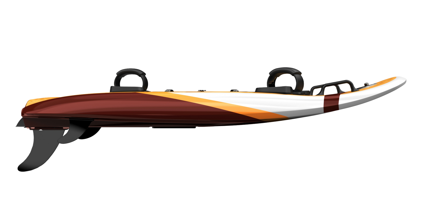 Fiber Glass Electric Surfboard FIG15 15KW 4.5KWH Max Speed 34mph Remote Control